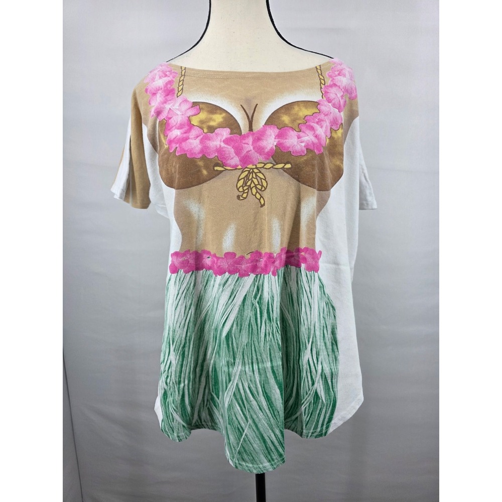 LA Imprints Fun 2 Wear Hula Girl Bikini Body Graphic Cover Up T-Shirt USA Made